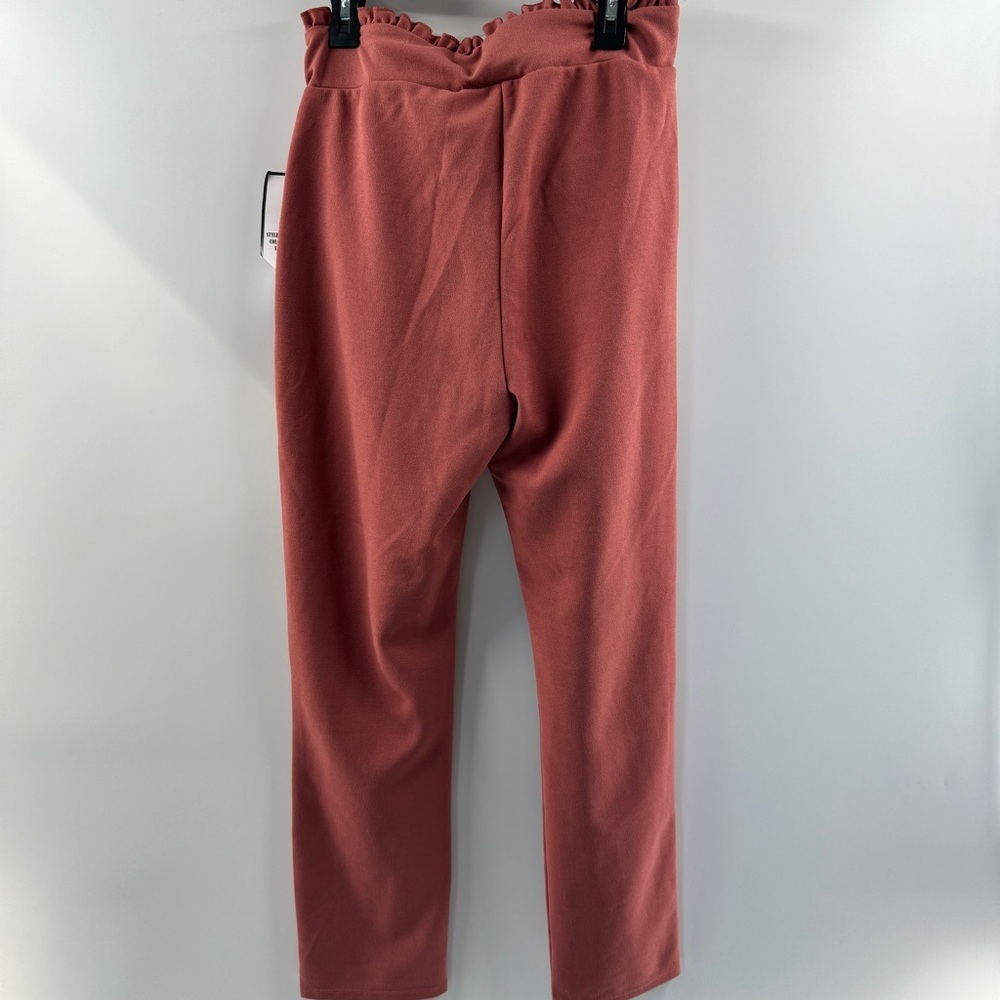 Mia Rose Rosy Pink Paperbag Tie Pants | Women’s Size Small | NWT - Picture 6 of 9